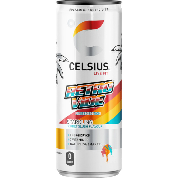 Celsius Retro Vibe Sorbet Slush Flavour 355ml
