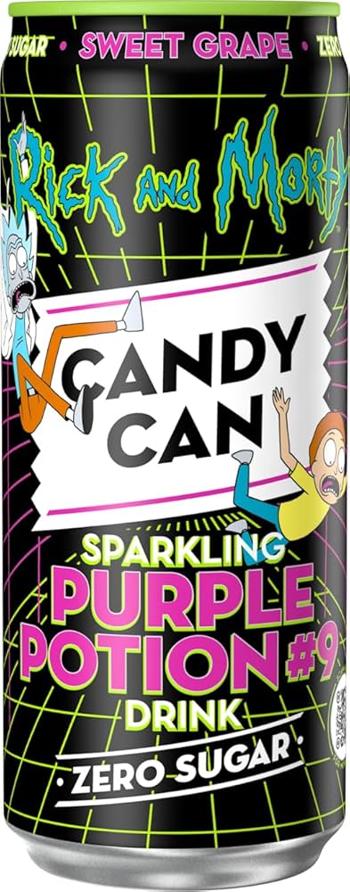 Candy Can Soda Rick & Morty Purple Potion Sweet Grape 33cl