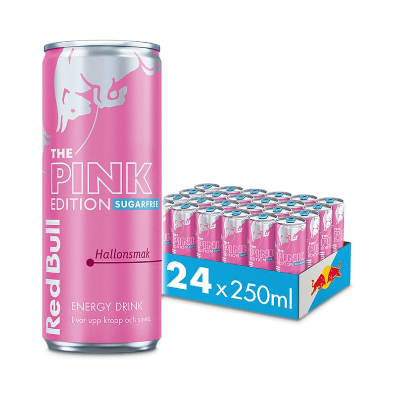 Red Bull Pink Edition Sugar Free Hallonsmak 25cl x 24st