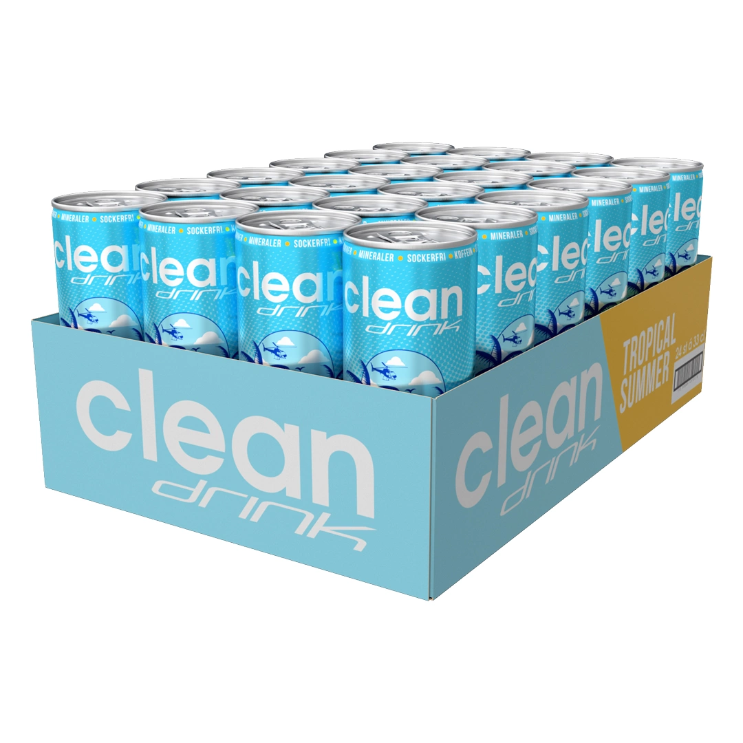 Clean Drink Tropical Summer 33cl x 24st