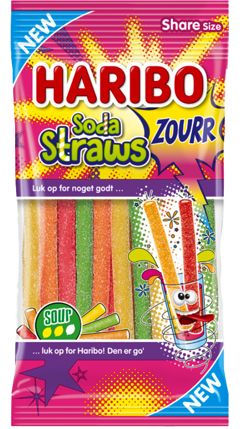 Haribo Soda Straws Zourr 90g(BF:2025-06-30)