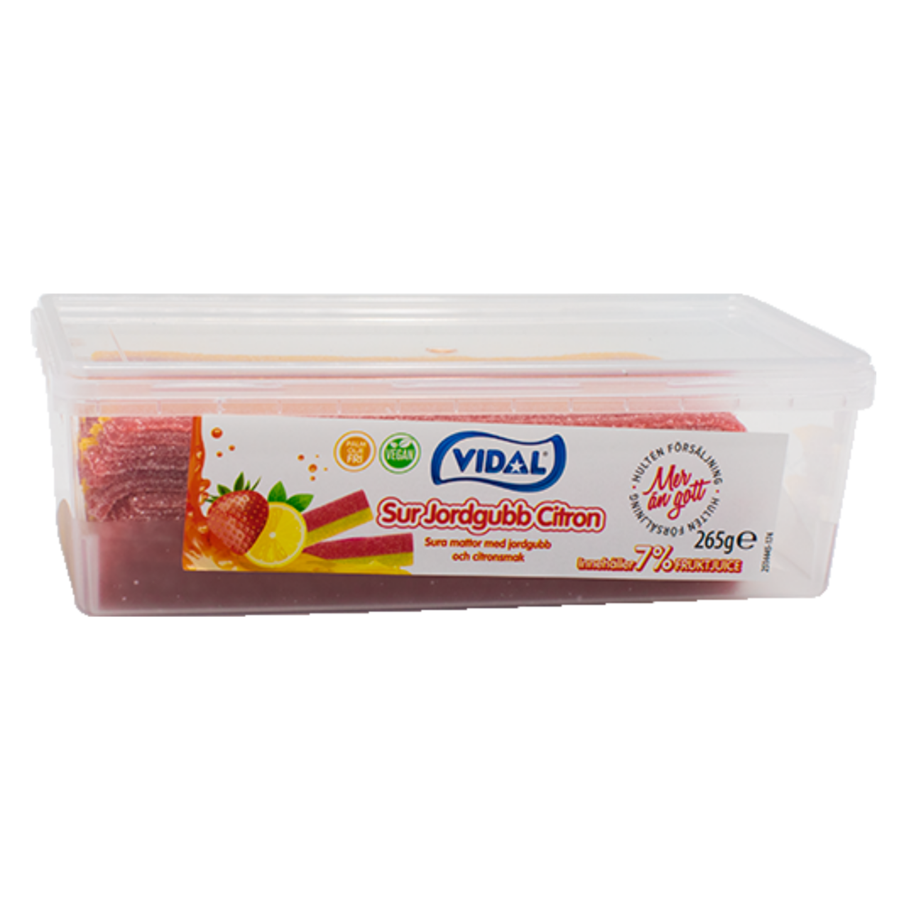 Vidal Sura Sura jordgubb/citronmattor 265g