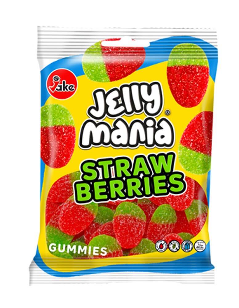Jake Jelly Mania Sour Strawberries 100g