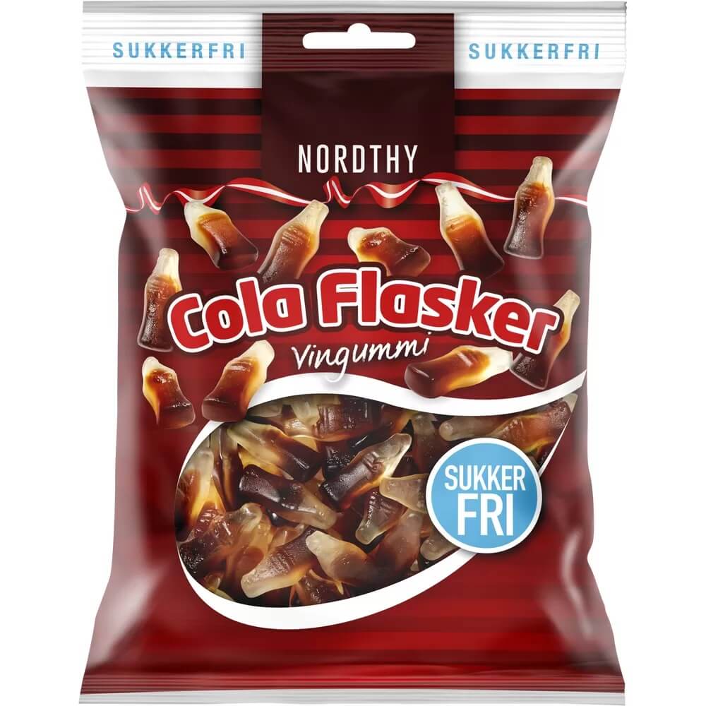 Nordthy Colaflaskor Sockerfri 80g