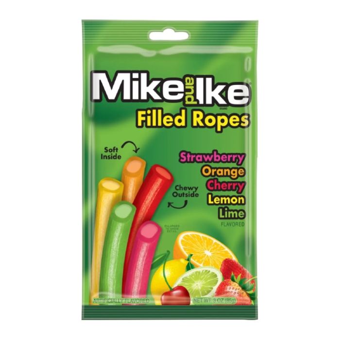 Mike and Ike Filled Ropes Fruit 85g