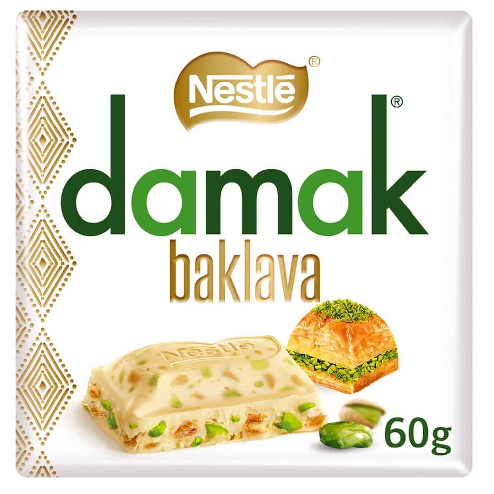 Nestle Damak Baklava White Chocolate Pistachio 60g