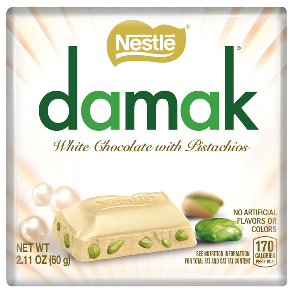 Nestle Damak White Chocolate with Pistachios 60g