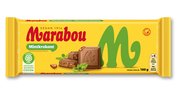Marabou Mintkrokant 160g