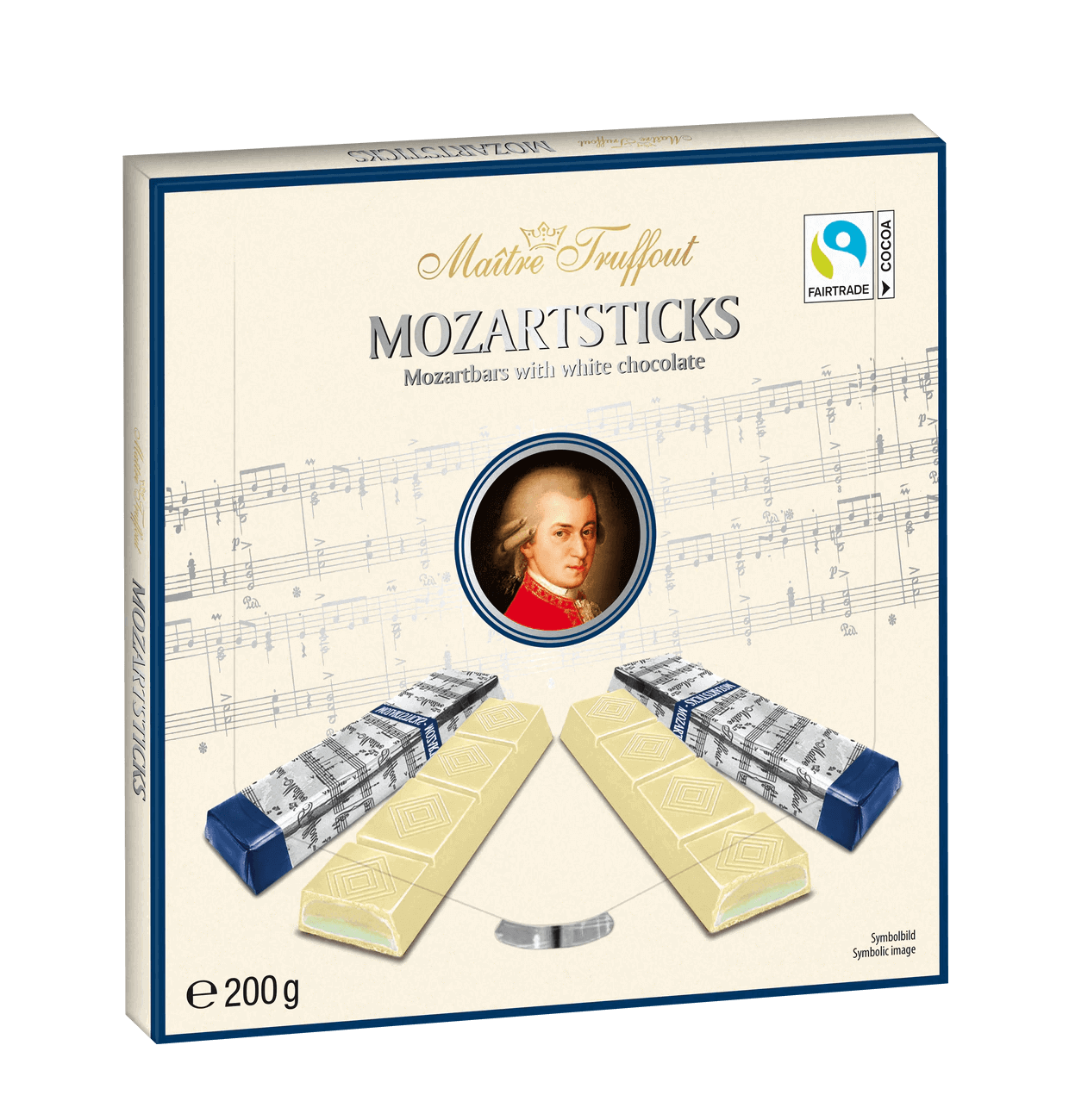 Maitre Truffout Mozartsticks White Chocolate 200g