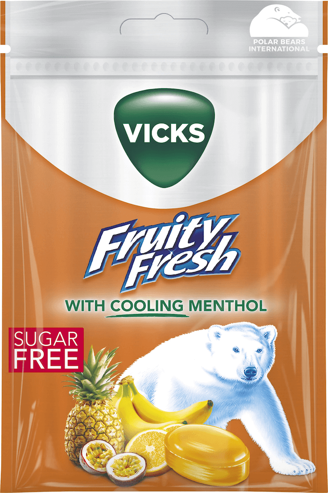 Vicks Multifruit Sockerfri 72g
