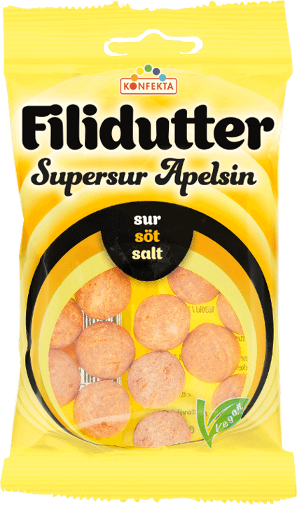 Filidutter Supersur Apelsin 65g