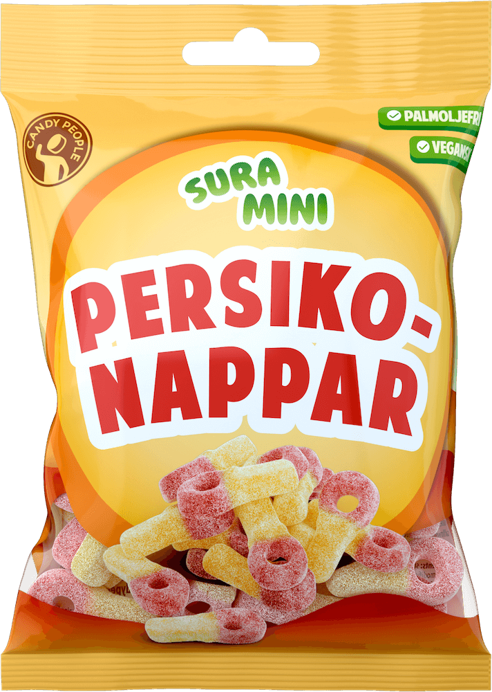Sura Mini Persikonappar 70g