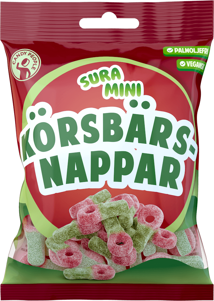 Sura Mini Körsbärsnappar 70g
