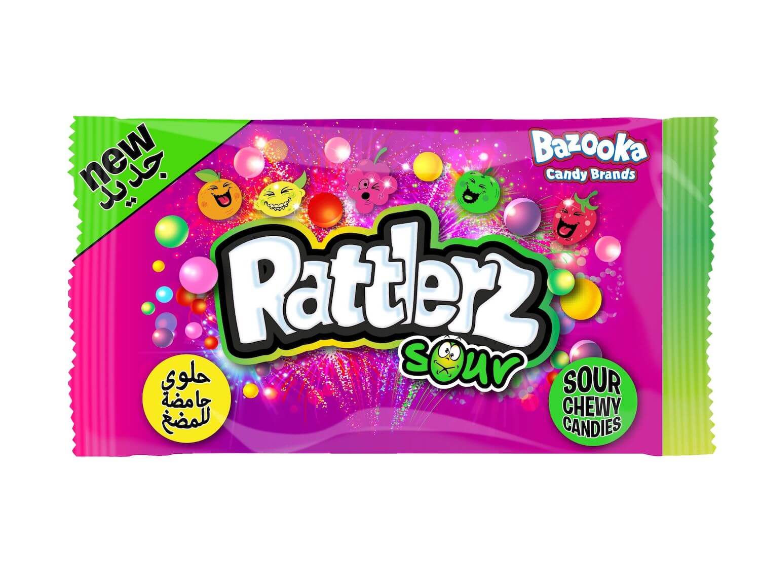 Bazooka Rattlerz Sour Chewy Candies 40g (BF:2025-05-21)