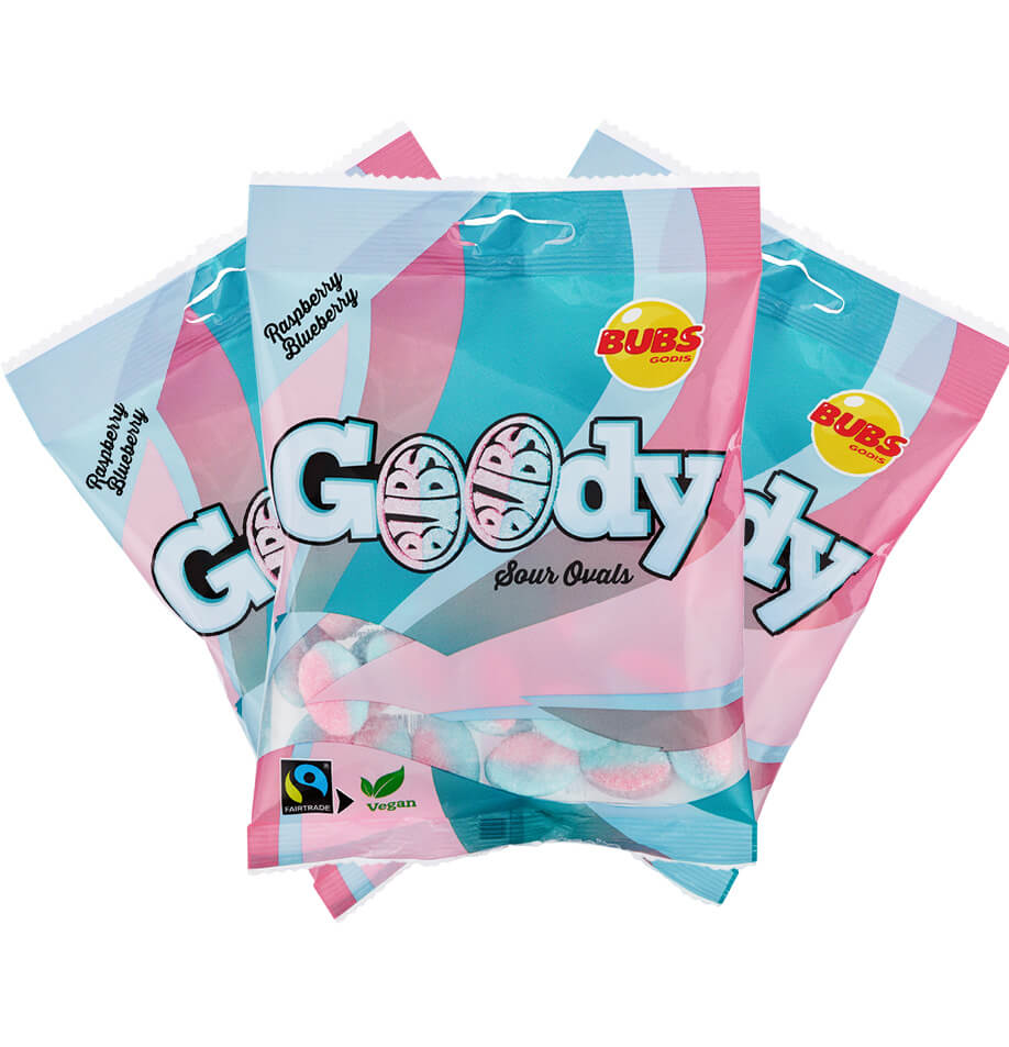 Bubs Goody Sour Ovals 90g x 3st