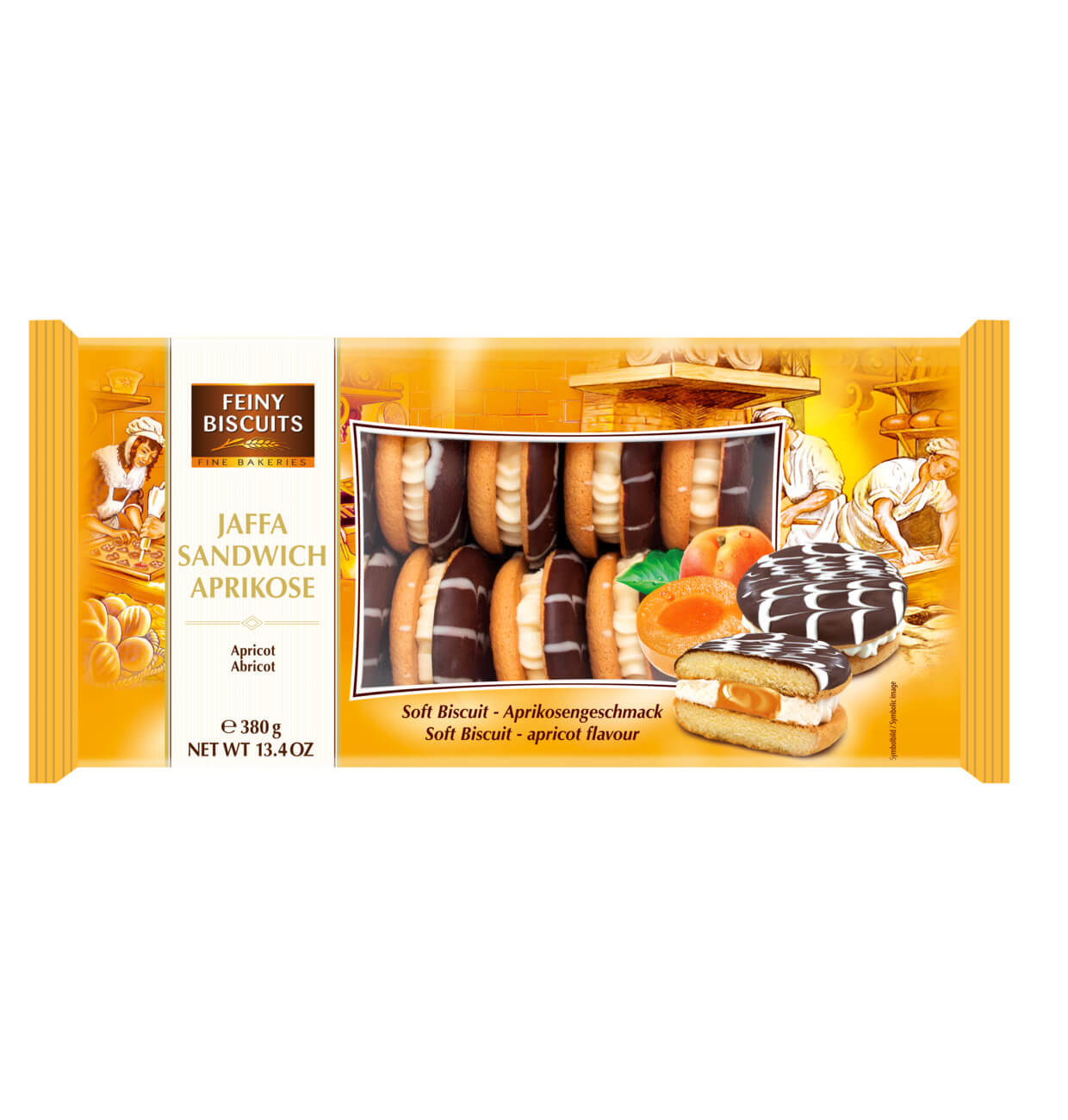 Feiny Biscuits Jaffa Sandwich Cream-Apricot 380g