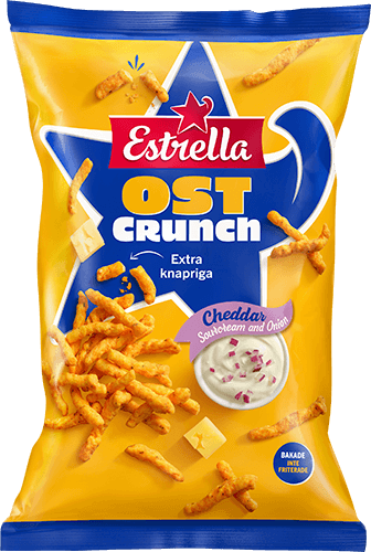 Estrella Ostcrunch Cheddar, Sourcream Onion 200g