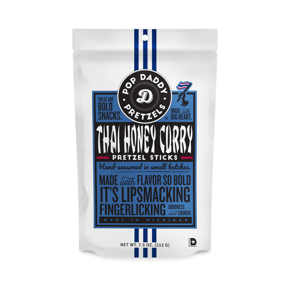 Pop Daddy Pretzel Sticks Thai Honey Curry 212g (BF: 2025-04-05)