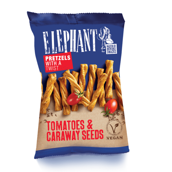 Elephant Pretzel Twist - Tomat & Kummin 70g(BF:2025-06-26)