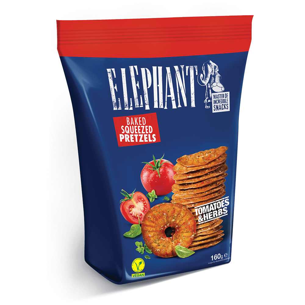 Elephant Kringlor - Tomatoes & Herbs 160g(BF:2025-07-27)