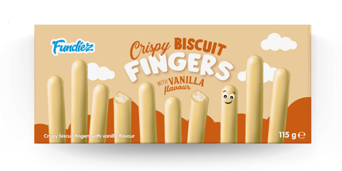 Fundiez Crispy Biscuit Fingers White 115g(2025-10-04)