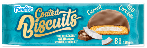 Fundiez Coated Biscuits Coconut 128g(BF:2025-08-02)