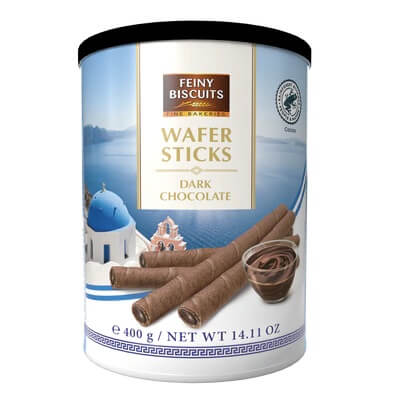 Feiny Biscuits Wafer Rolls with Dark Chocolate Cream 400g