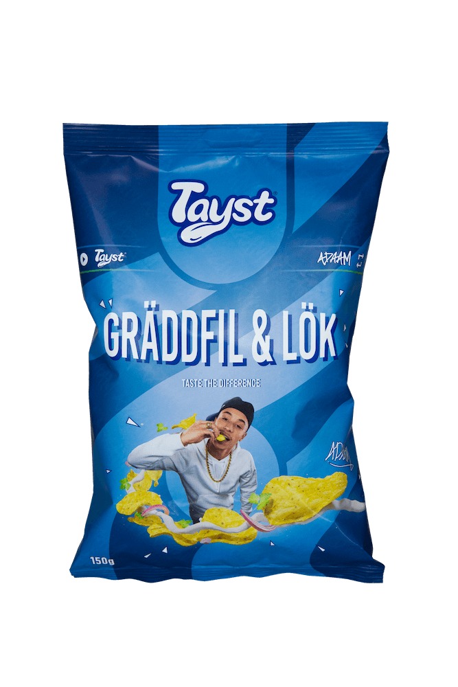 Tayst Gräddfil & Lök Chips 150g