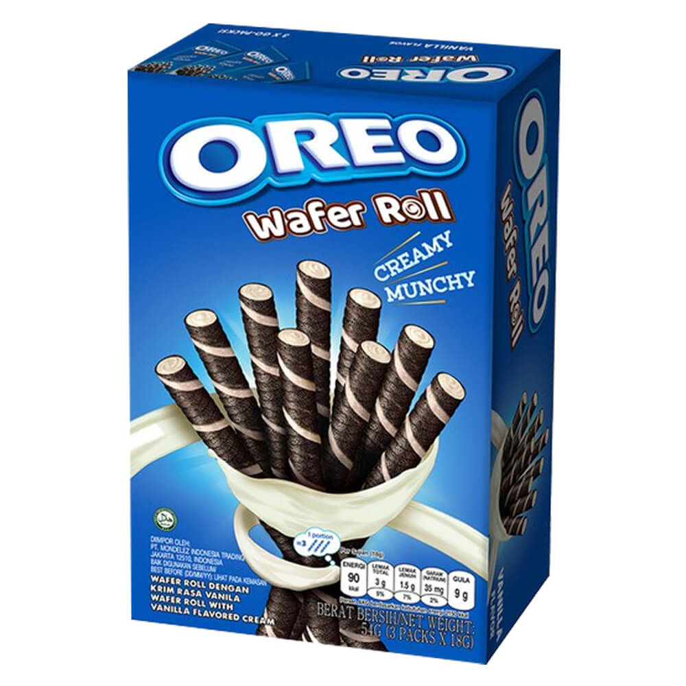 Oreo Wafer Rolls Vanilla 54g