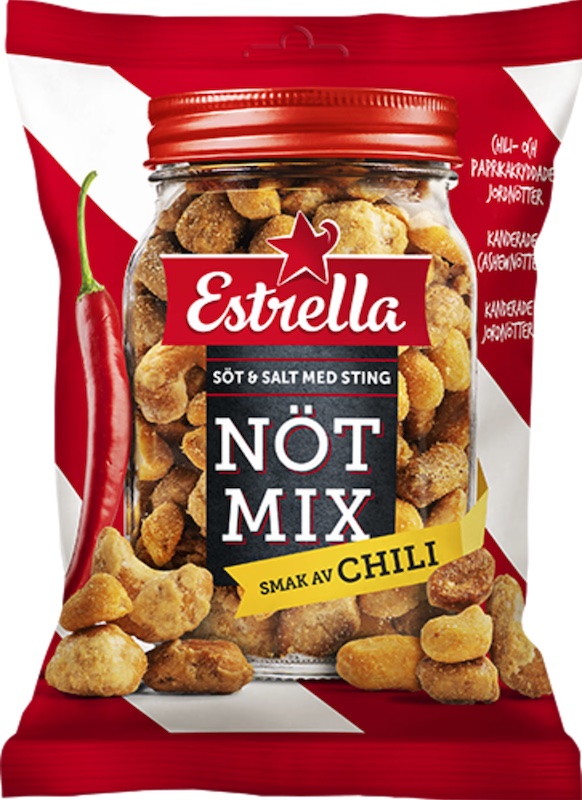 Estrella Nötmix Smak av Chili 175g
