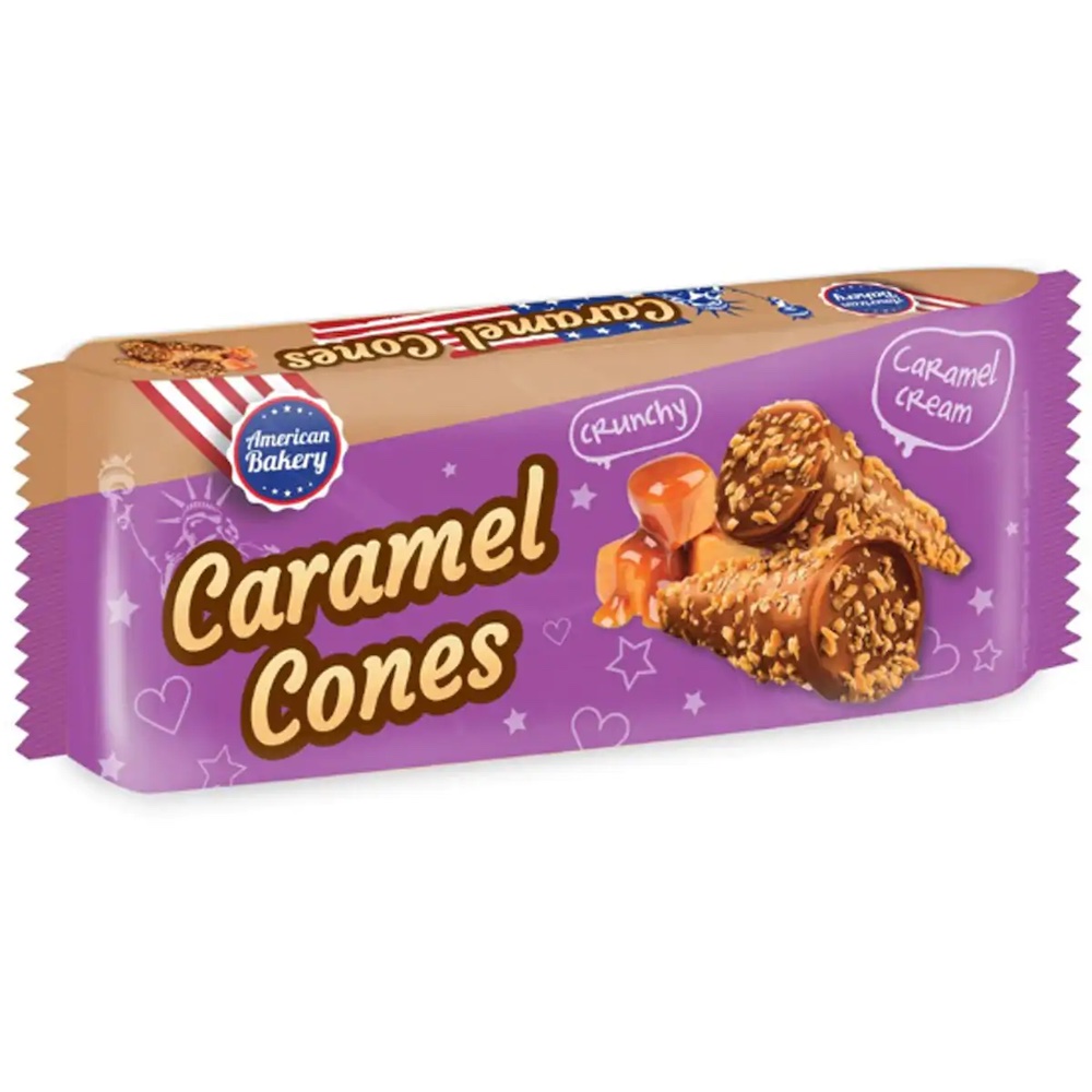 American Bakery Caramel Cones 112g