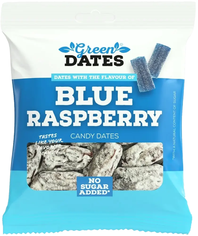 Green Dates Dadlar Blue Raspberry 90g