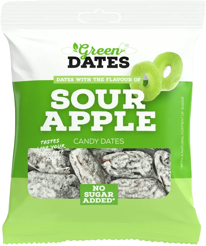 Green Dates Dadlar Sour Apple 90g