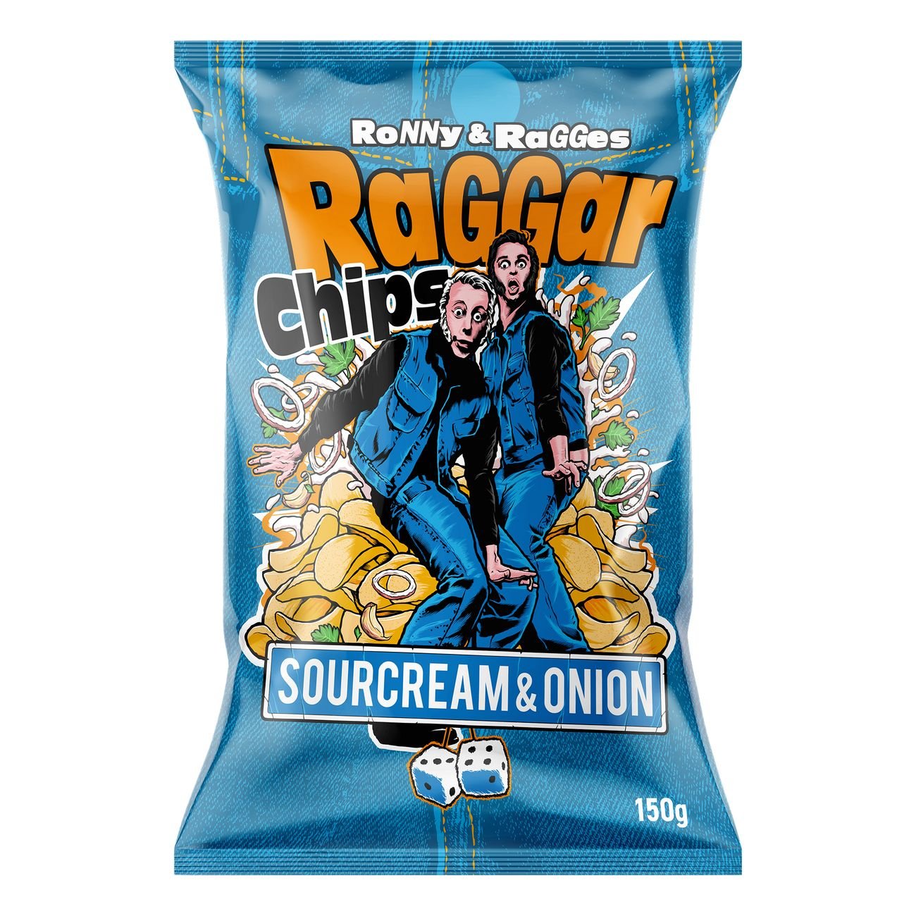 Raggarchips Sourcream & Onion 150g
