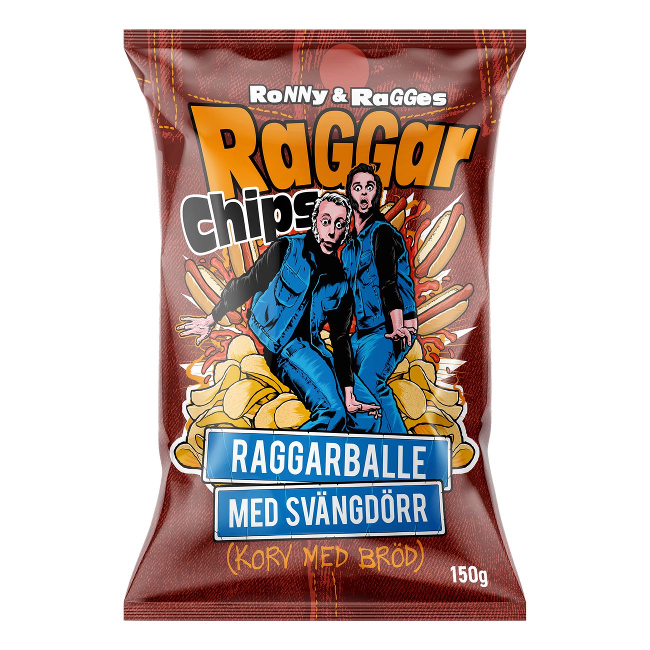 Raggarchips Raggarballe med Svängdörr 150g