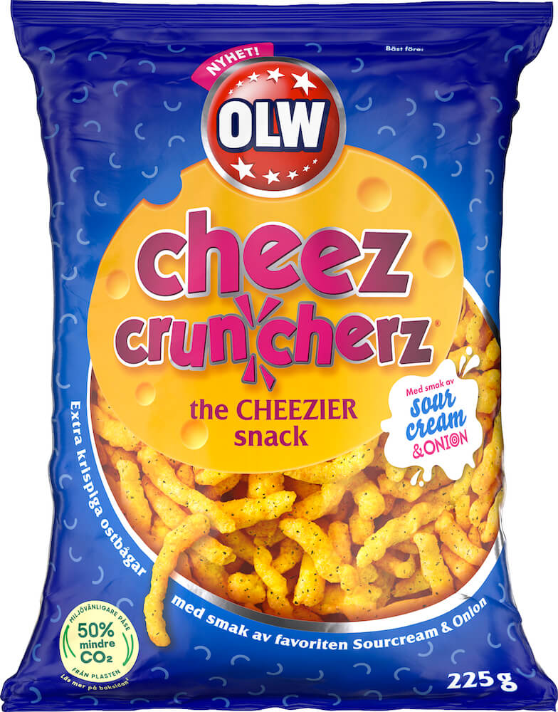 OLW Cheez Cruncherz Sour Cream & Onion 225g