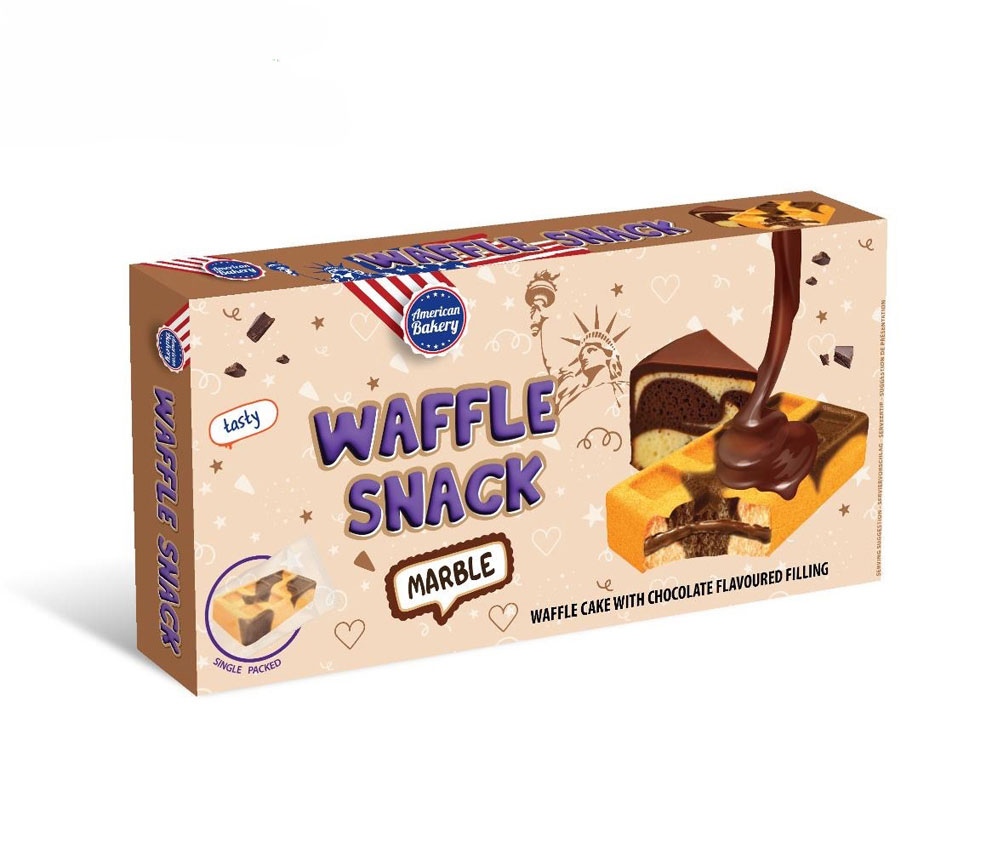 American Bakery Waffle Snack Marble 135g