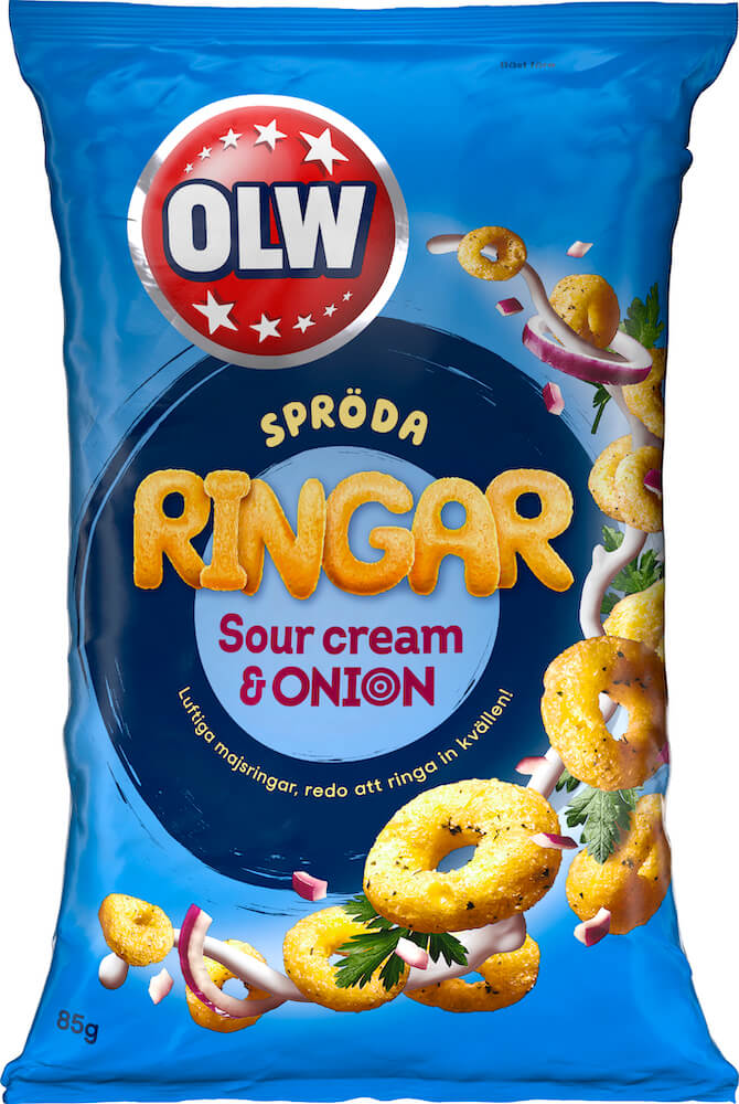 OLW Ringar Sour Cream & Onion 85g