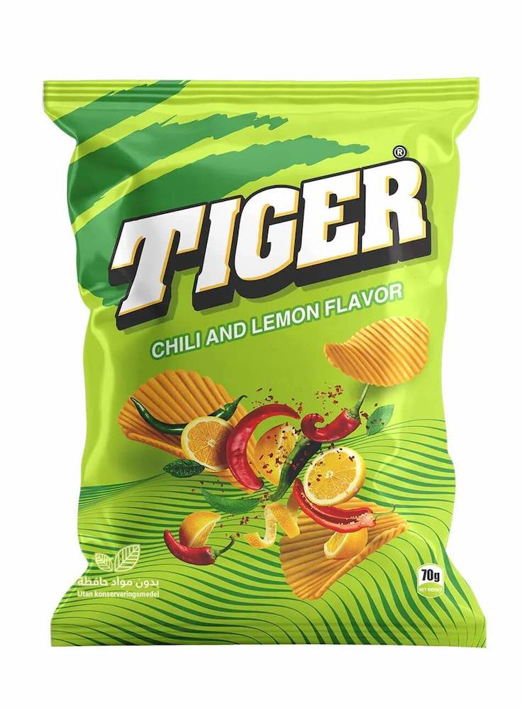 Tiger Chips Chili & Lemon 70g