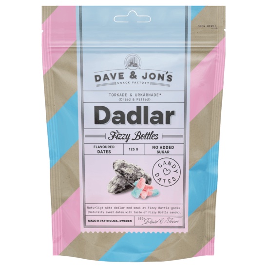 Dave & Jons Dadlar Fizzy Bottles 125g
