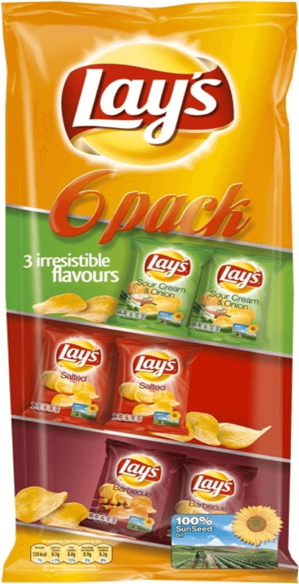 Lays 6-pack 165g