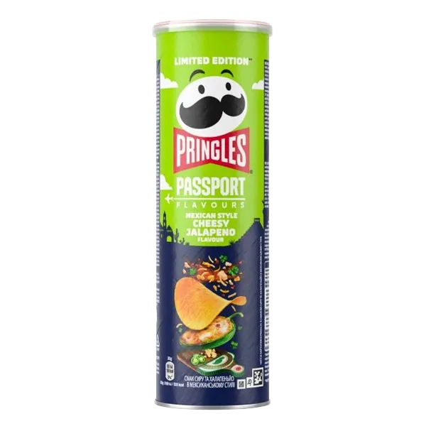 Pringles Mexican Style Cheesy Jalapeno 165g