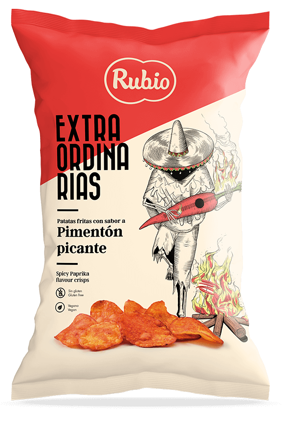 Rubio Spicy Chili Potatischips 110g(BF:2025-08-21)