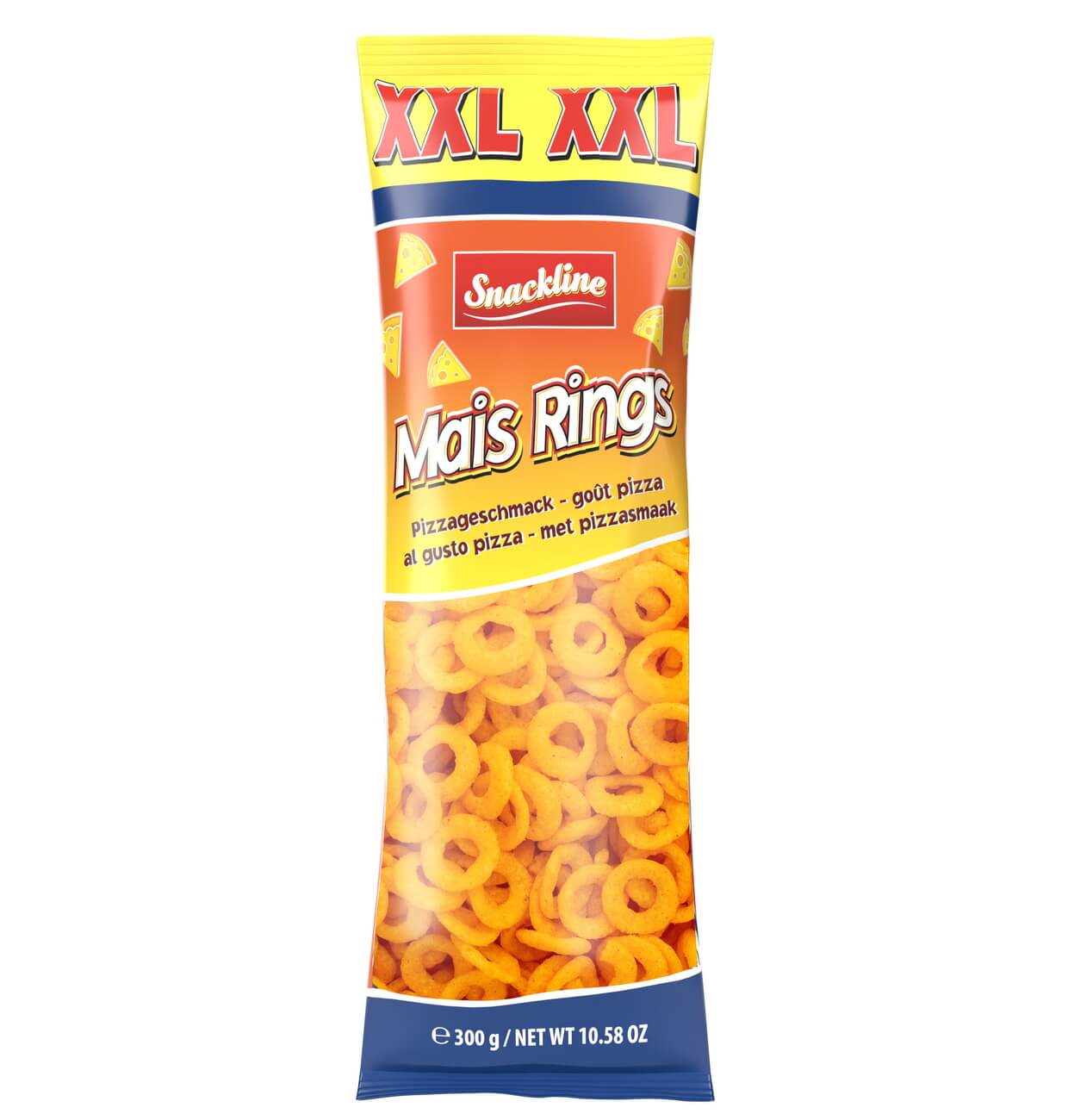 Snackline Majsringar Pizza XXL Bag 300g