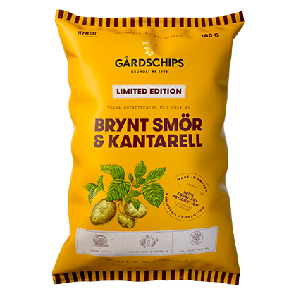 Gårdschips Brynt Smör & Kantarell 150g