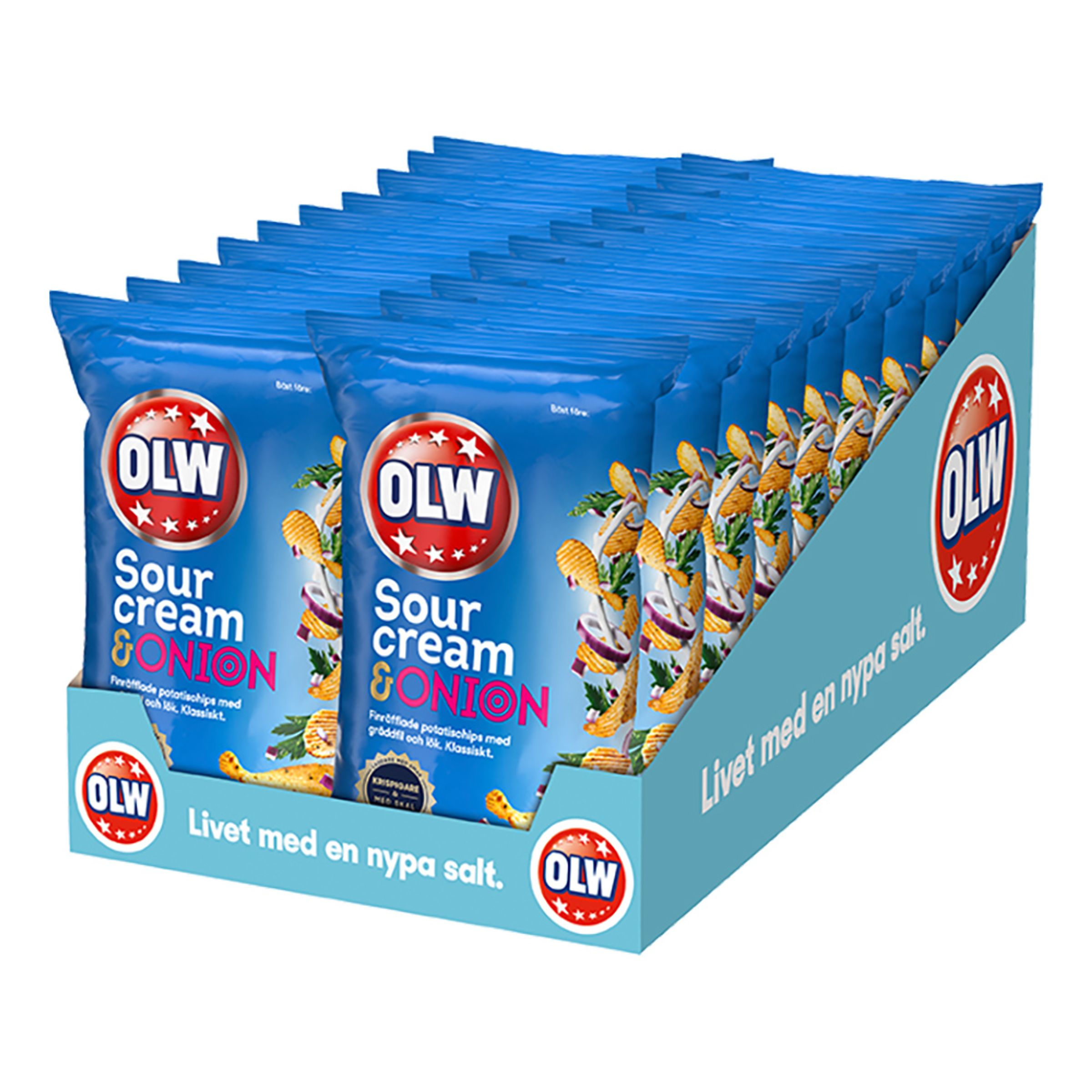 OLW Sourcream & Onion Mini Storpack - 20-pack