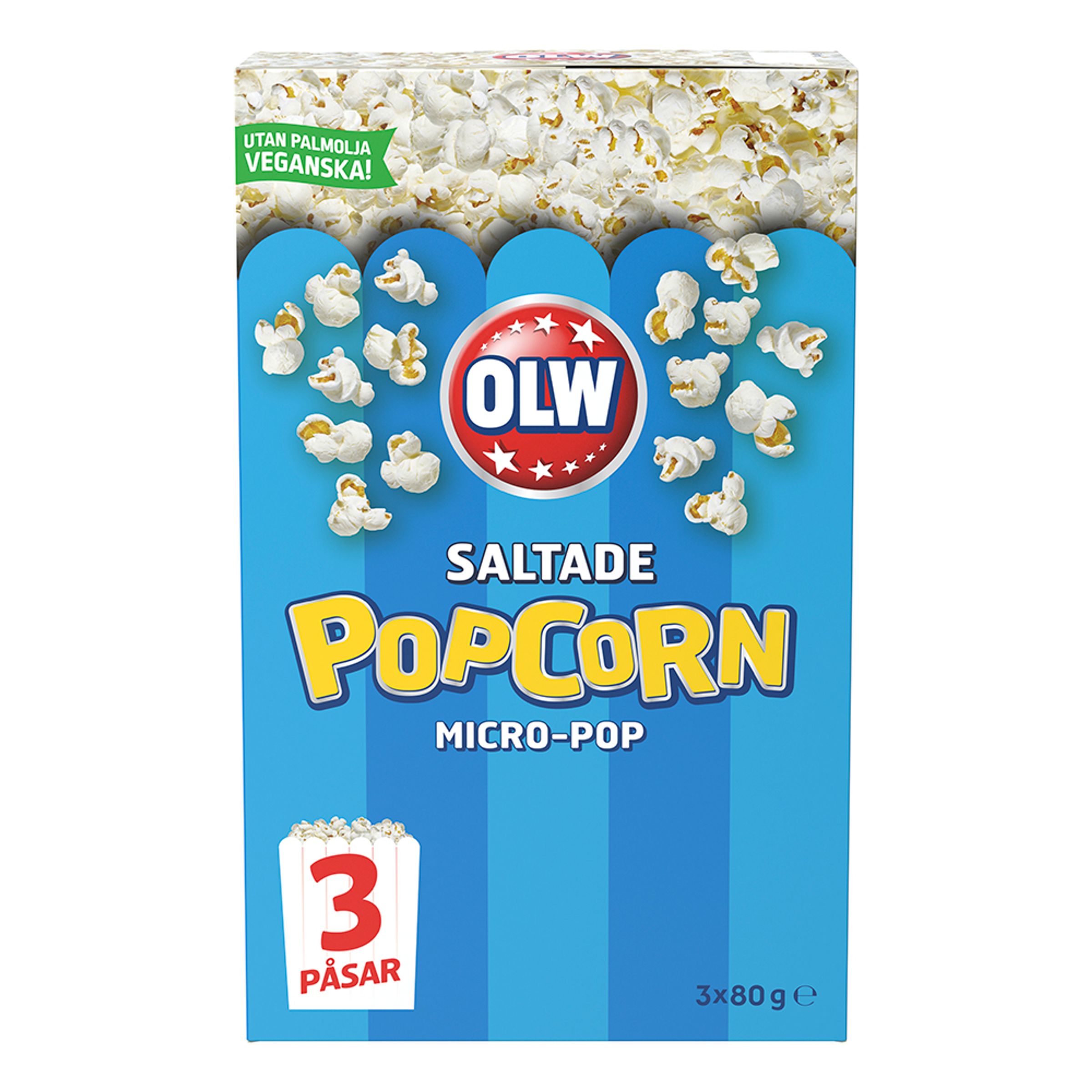OLW Micropopcorn Saltade - 240 gram