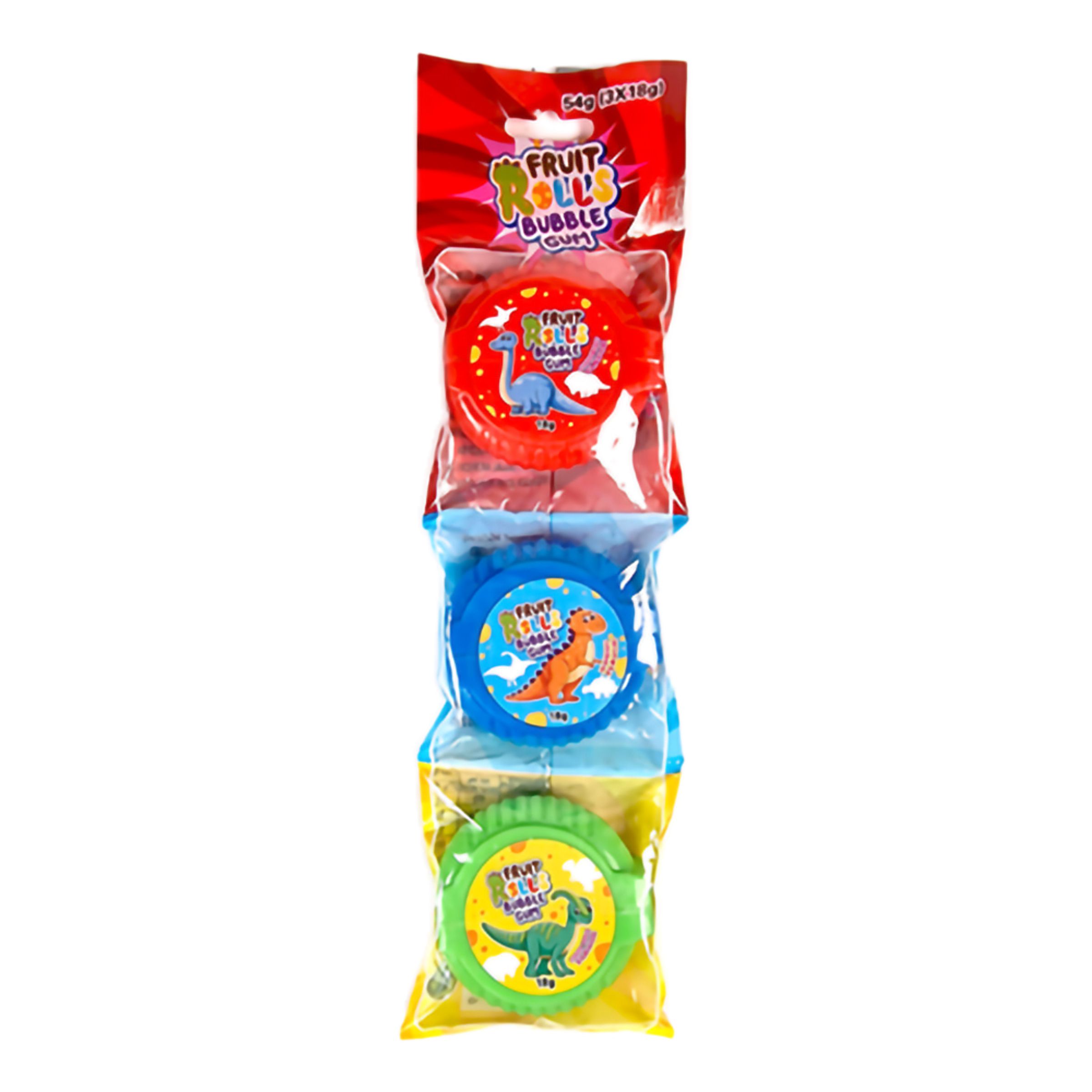 Fruit Rolls Bubble Gum - 3-pack