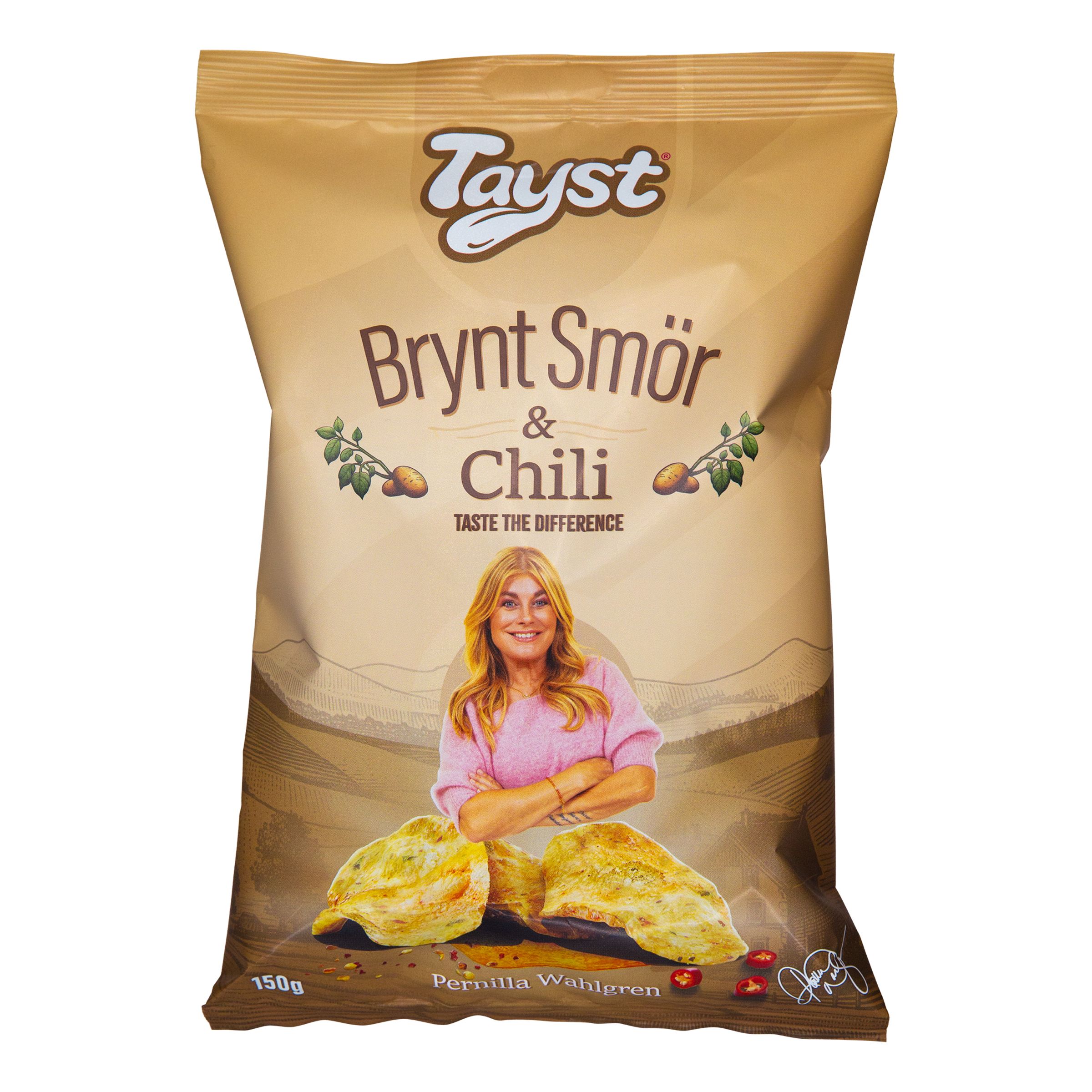Tayst Brynt Smör & Chili Chips - 150 gram