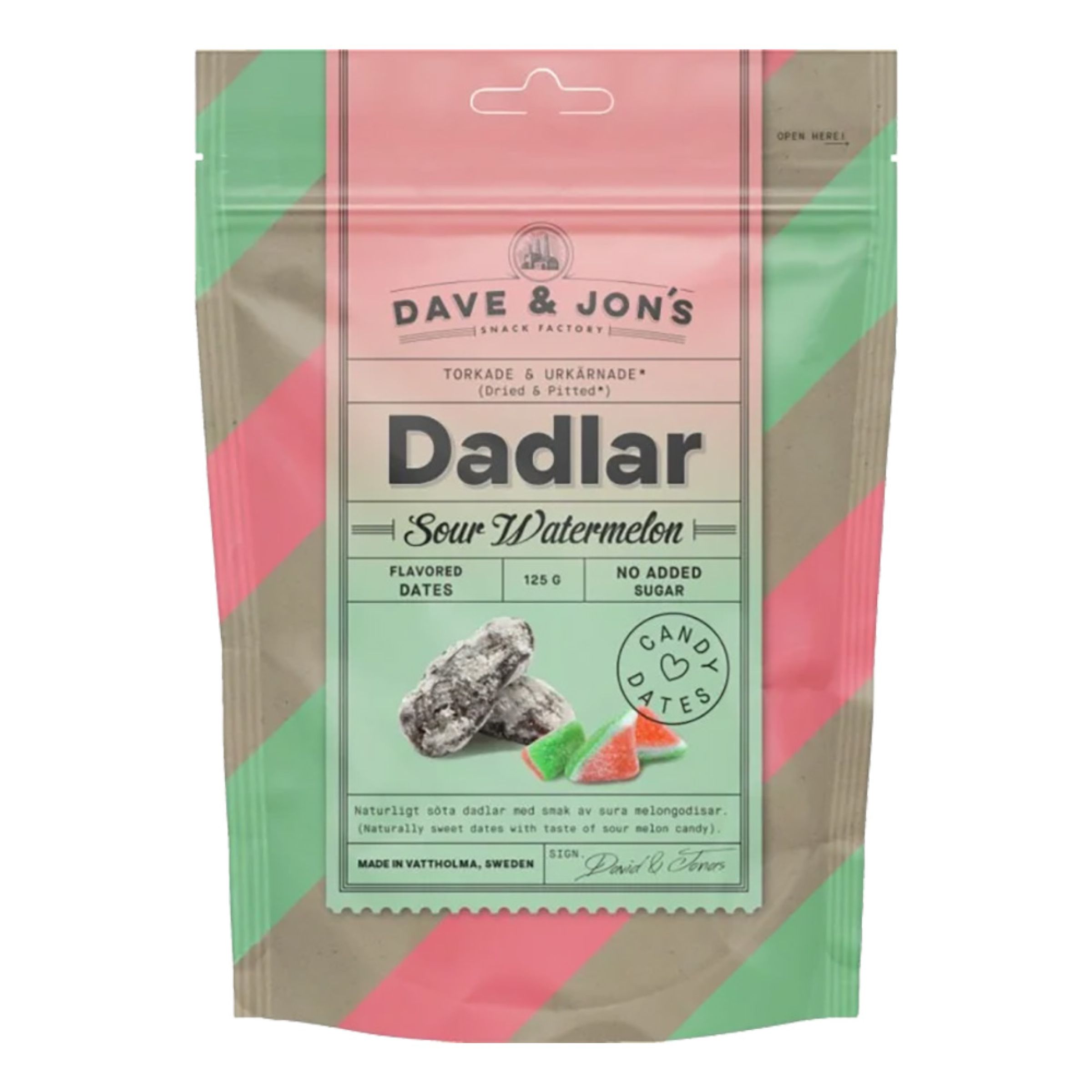 Dave & Jon's Dadlar Sour Watermelon - 125 gram